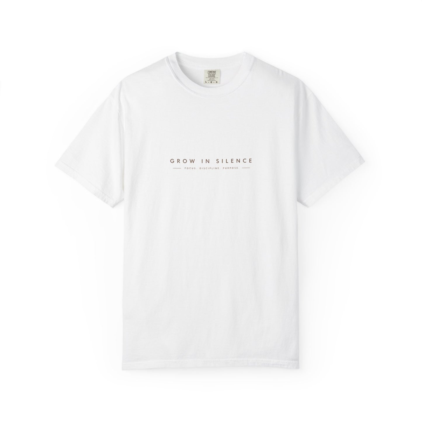 Minimalist Botanical T-Shirt — "Grow in Silence" Graphic Tee