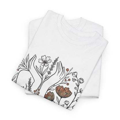 Floral Ballet Shoes Tee — Botanical Pointe Dance Shirt