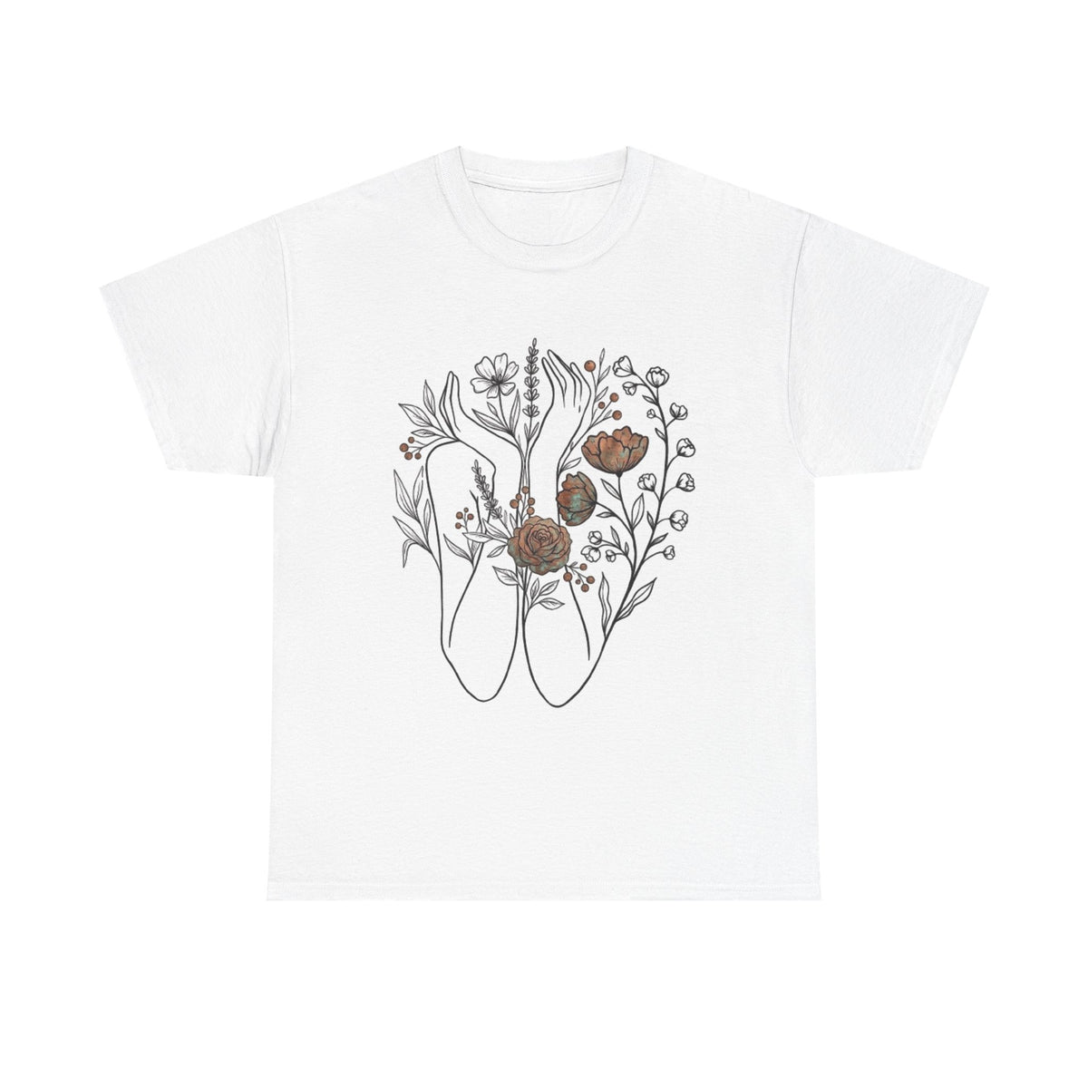 Floral Ballet Shoes Tee — Botanical Pointe Dance Shirt