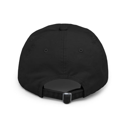 Distressed Black Cap with Gold Cherub Embroidery – Vintage Angel Baseball Hat