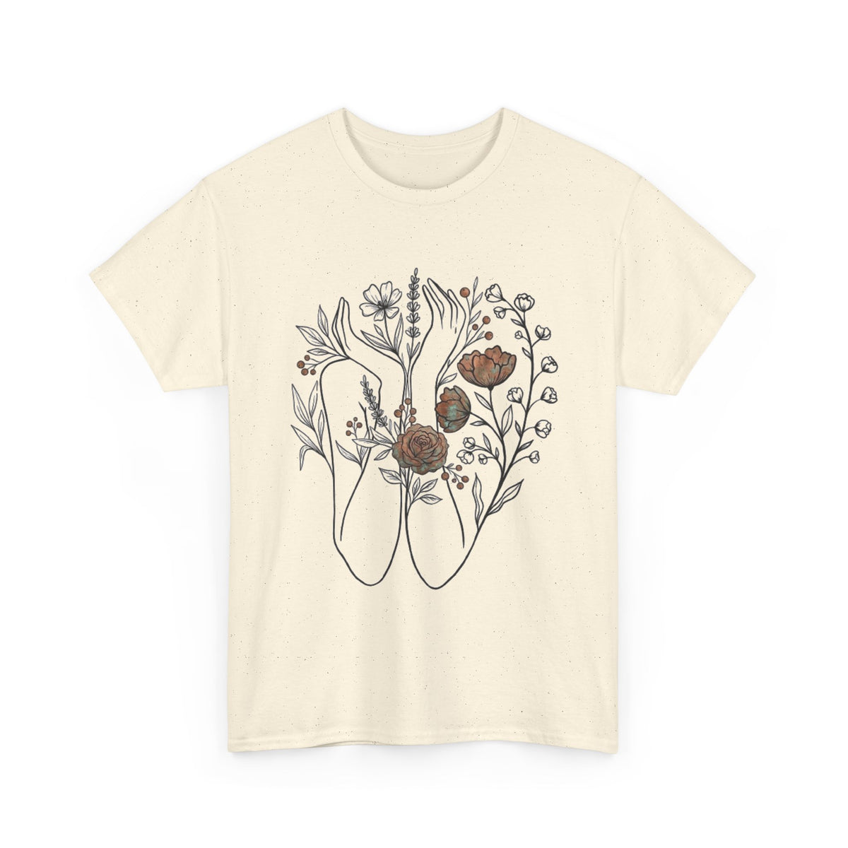 Floral Ballet Shoes Tee — Botanical Pointe Dance Shirt