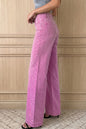 White 2-Button High Waist Wide Leg Jeans