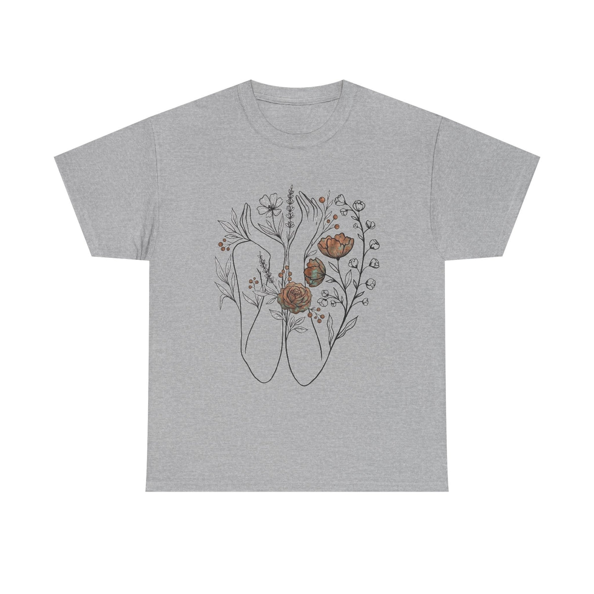 Floral Ballet Shoes Tee — Botanical Pointe Dance Shirt