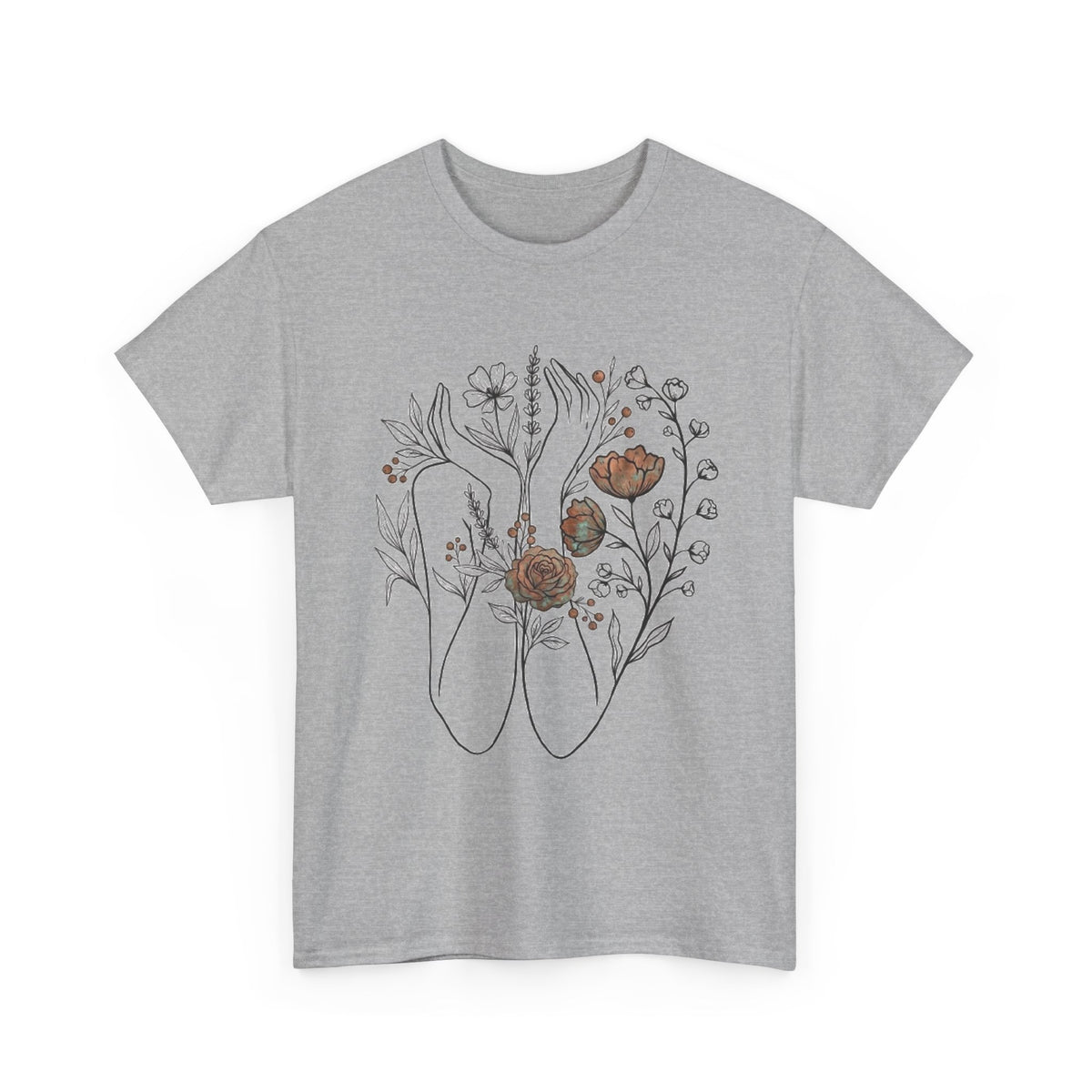 Floral Ballet Shoes Tee — Botanical Pointe Dance Shirt