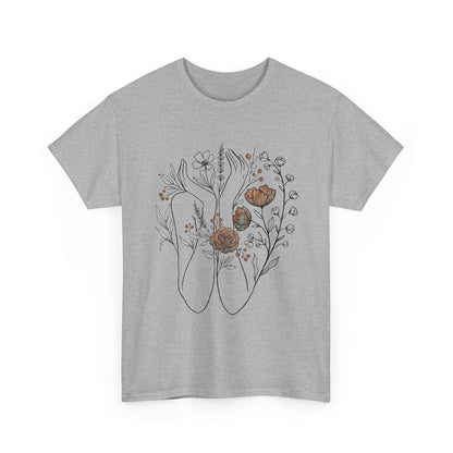 Floral Ballet Shoes Tee — Botanical Pointe Dance Shirt