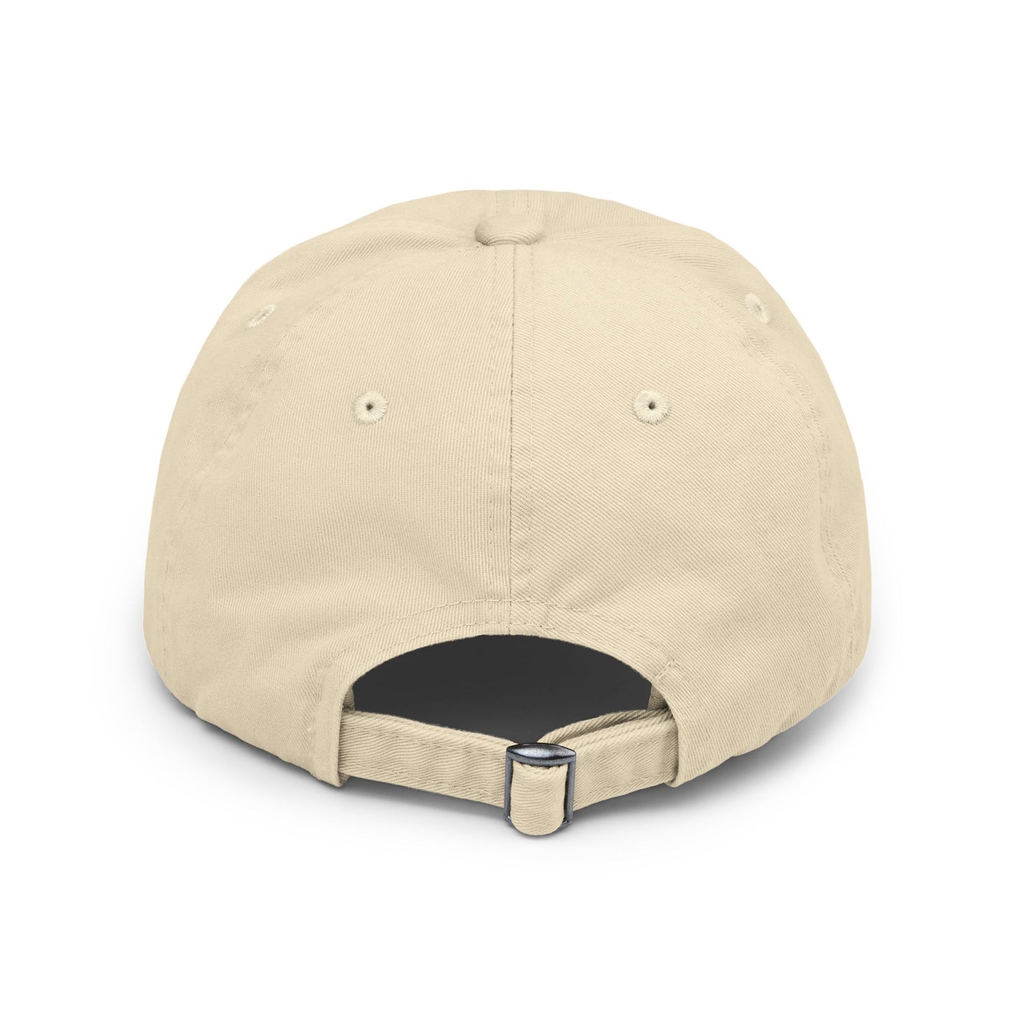 Distressed Black Cap with Gold Cherub Embroidery – Vintage Angel Baseball Hat
