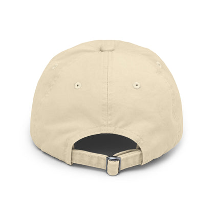 Distressed Black Cap with Gold Cherub Embroidery – Vintage Angel Baseball Hat