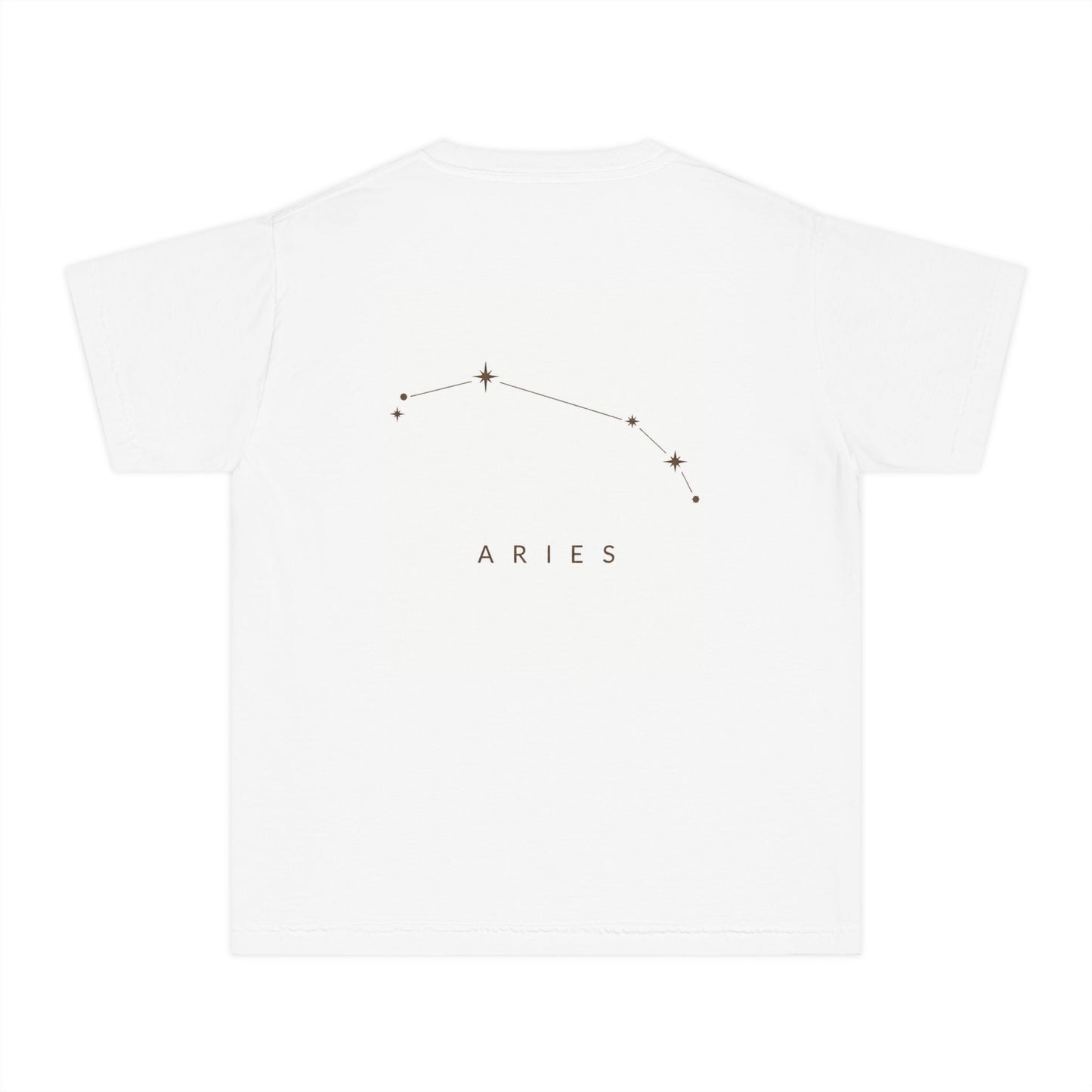 Aries Youth Tee — "Aligned" Minimal Constellation Astrology Shirt