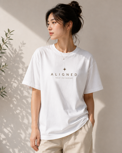 Aries Youth Tee — "Aligned" Minimal Constellation Astrology Shirt