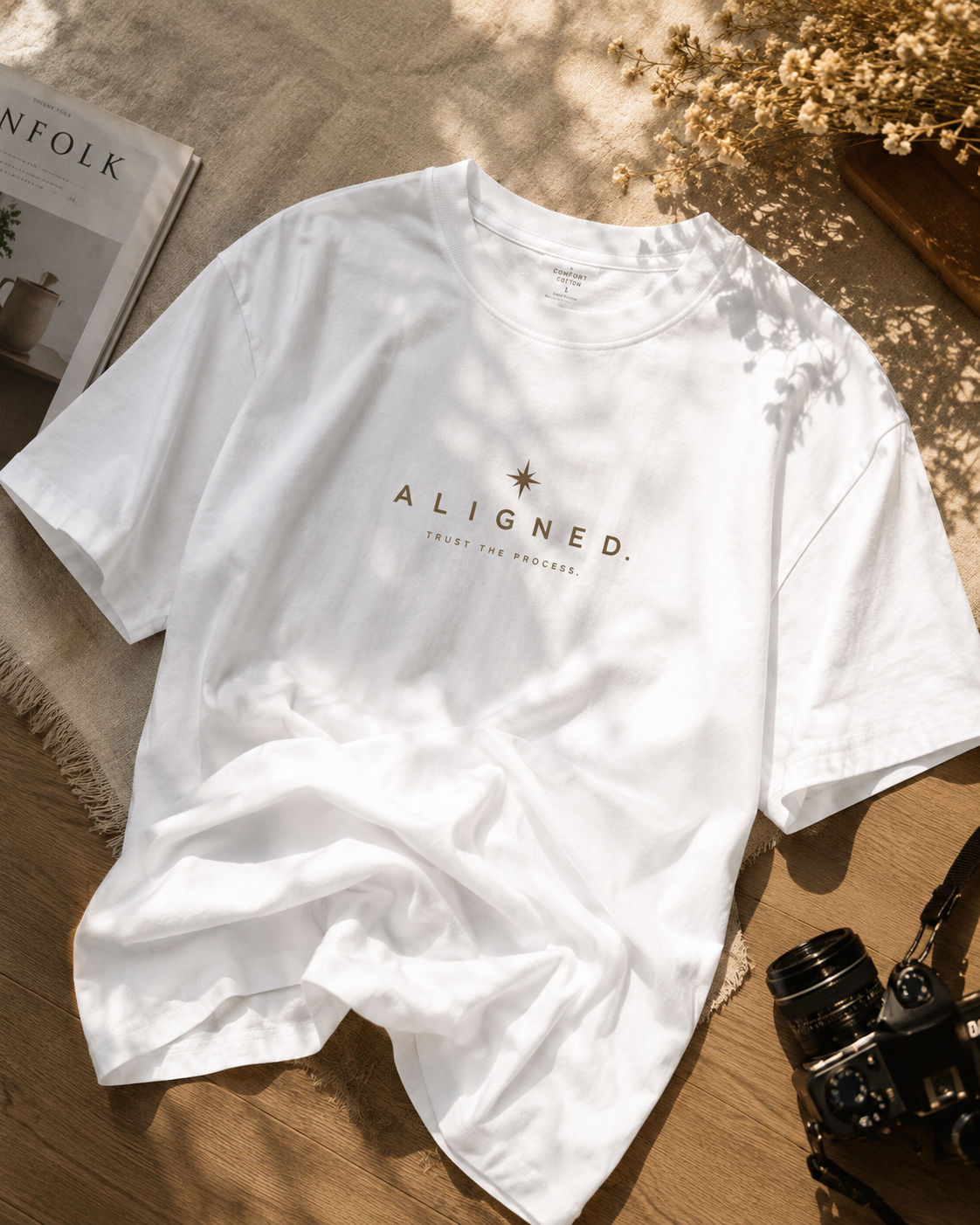 Aries Youth Tee — "Aligned" Minimal Constellation Astrology Shirt