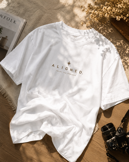 Aries Youth Tee — "Aligned" Minimal Constellation Astrology Shirt