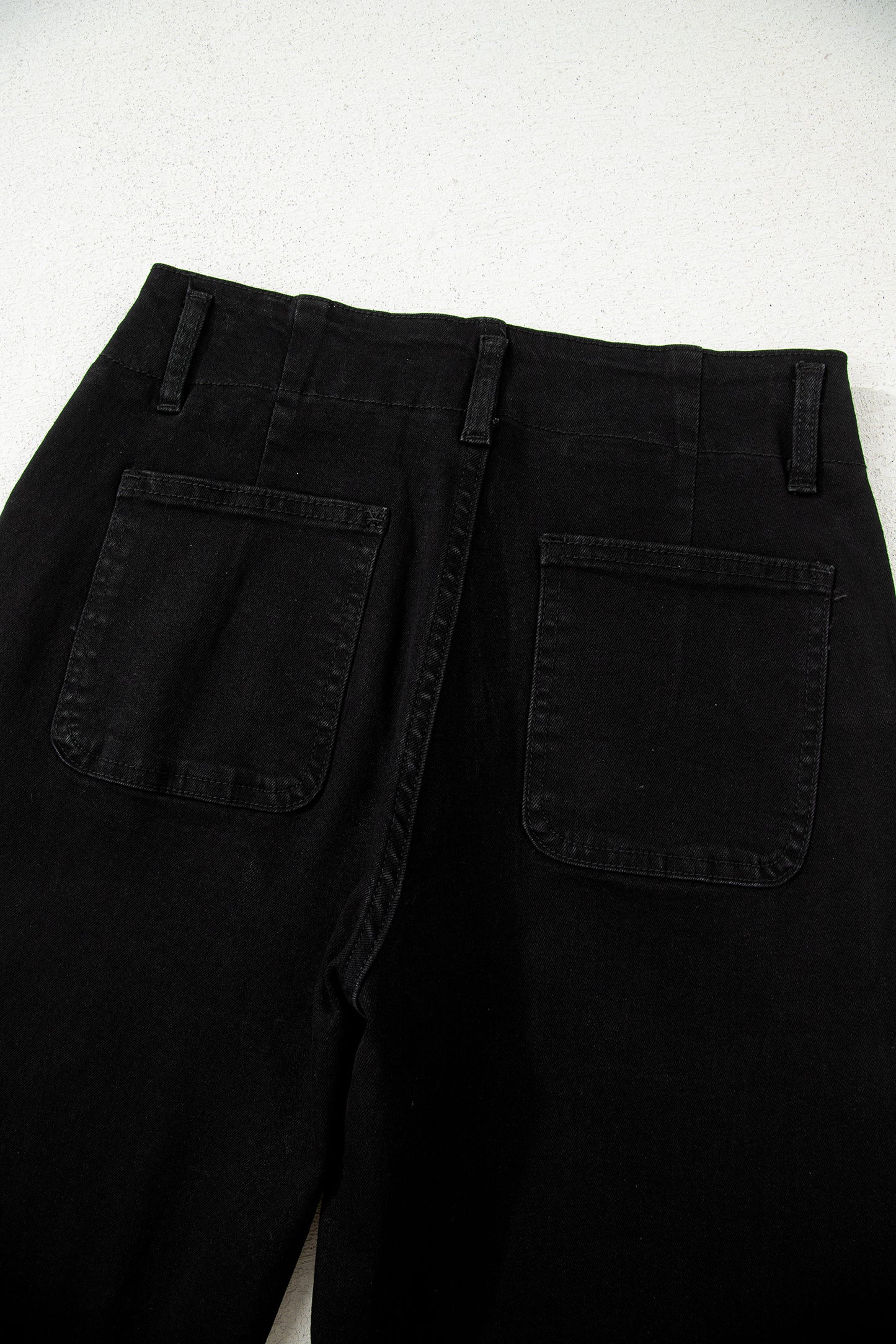 White 2-Button High Waist Wide Leg Jeans