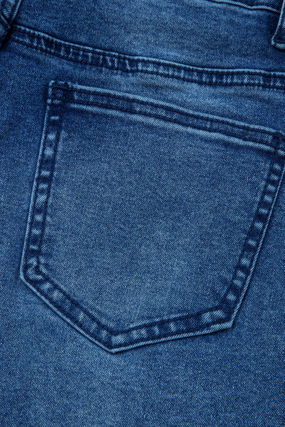 Black Frayed Cropped Barrel Jeans