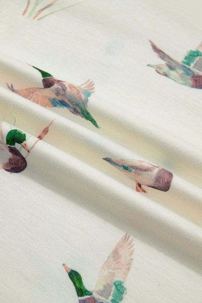 Beige Mallard Print Western Style Tank Top