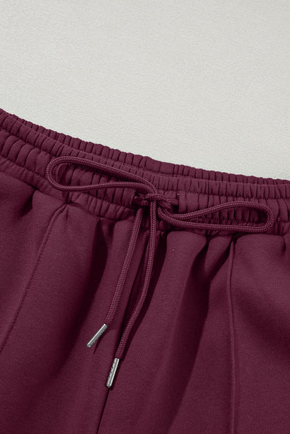 Black Half Zip Sweatshirt and Pants Set