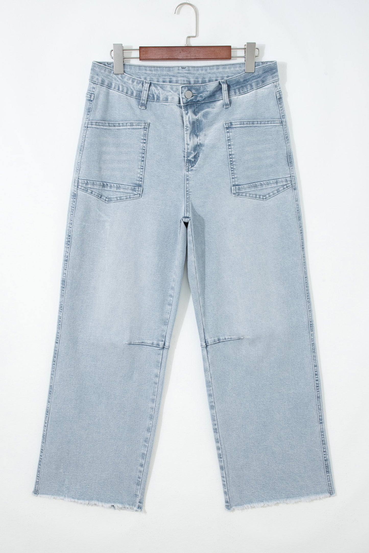 Black Frayed Cropped Barrel Jeans