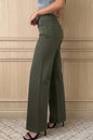 White 2-Button High Waist Wide Leg Jeans