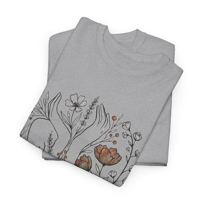 Floral Ballet Shoes Tee — Botanical Pointe Dance Shirt
