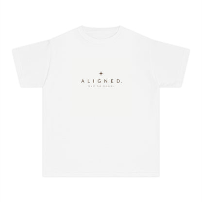 Aries Youth Tee — "Aligned" Minimal Constellation Astrology Shirt