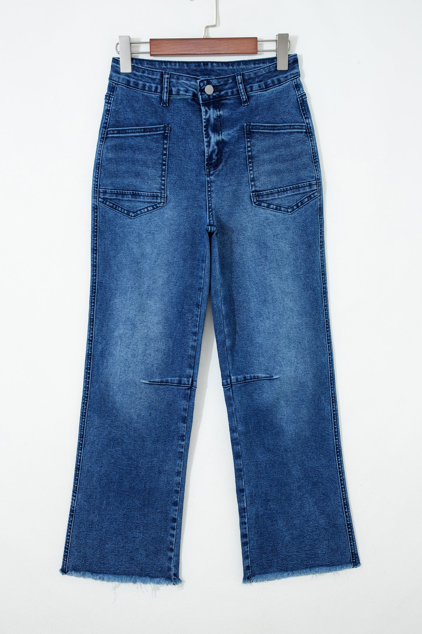 Black Frayed Cropped Barrel Jeans