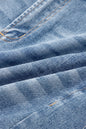 Beau Blue Acid Wash Raw Hem Denim Shorts