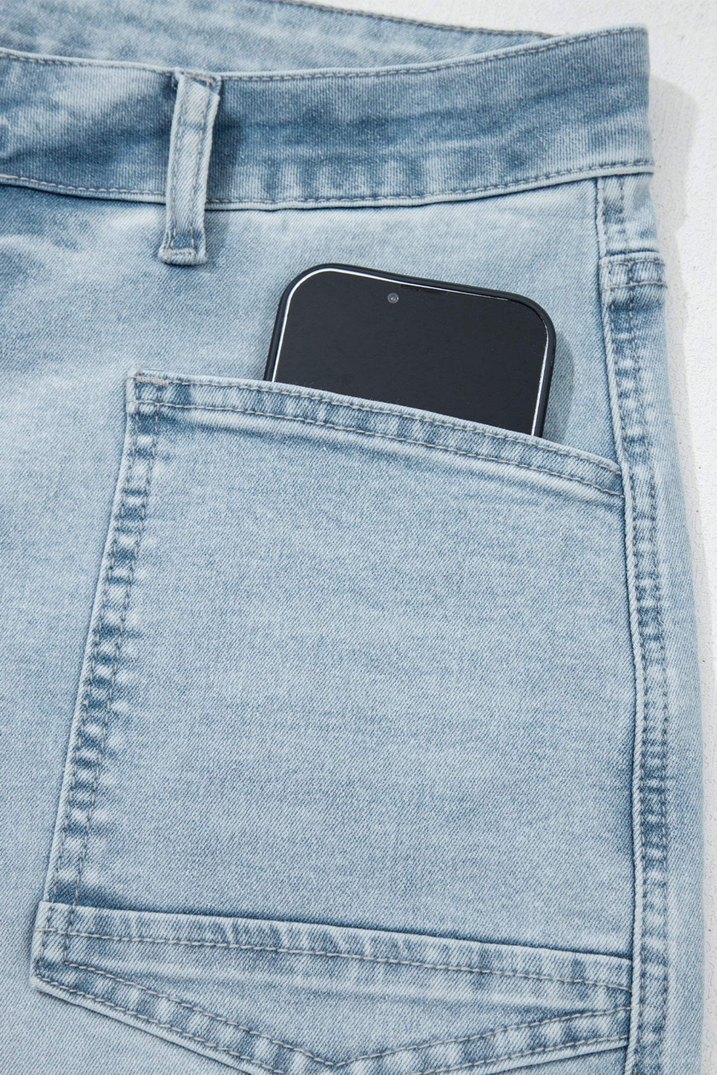 Black Frayed Cropped Barrel Jeans