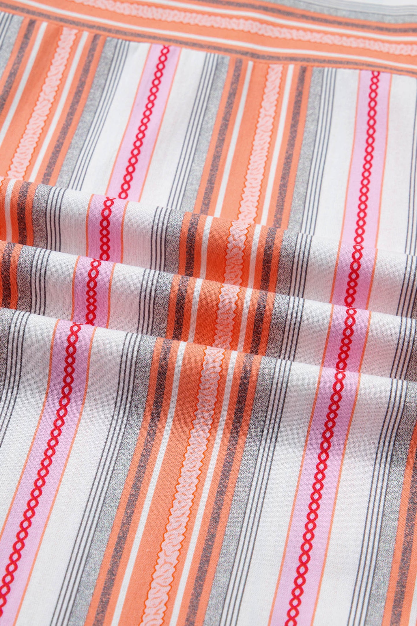 Pink Stripe Button up Short Sleeve Shirt