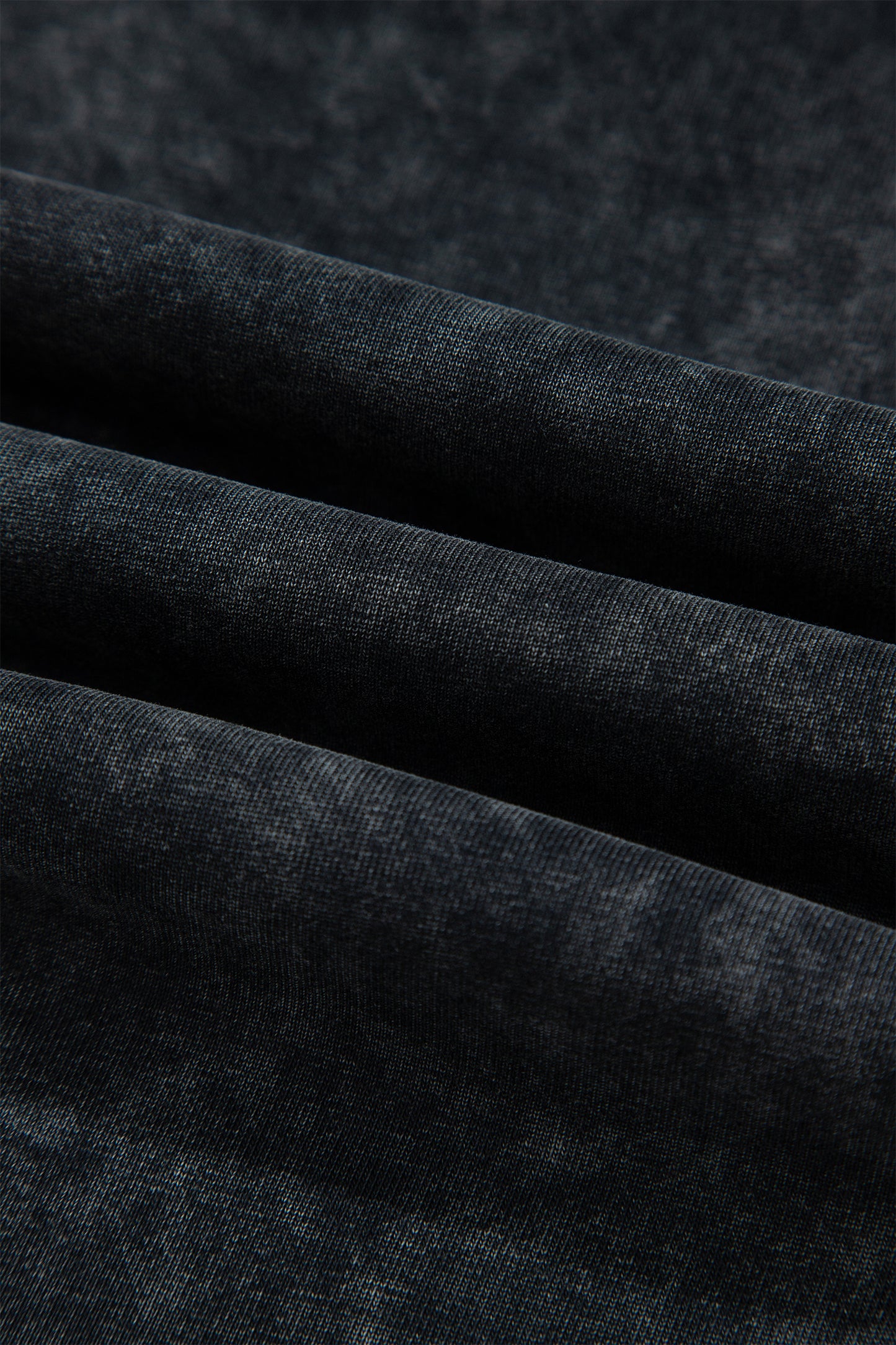 Black Mineral Wash Raw Seam Drawstring Elastic Waist Barrel Pants