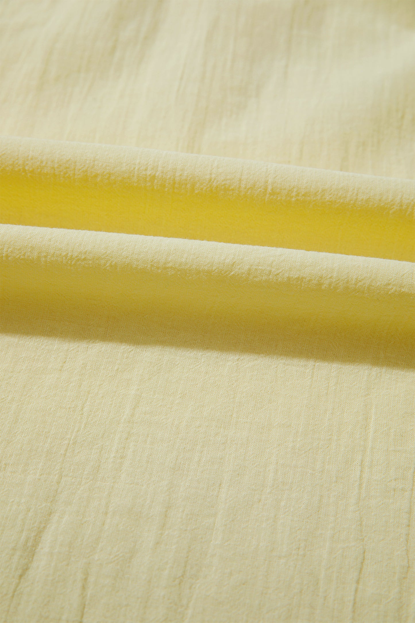 Yellow Cream V Neck Ruffle Trim Sleeveless Shift Top
